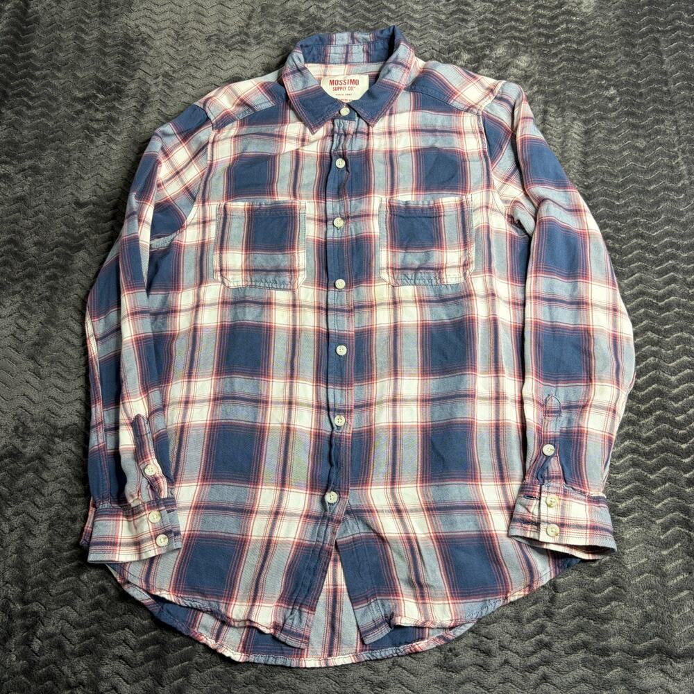 Mossimo Boyfriend Fit Long Sleeve Plaid Button Up size Medium